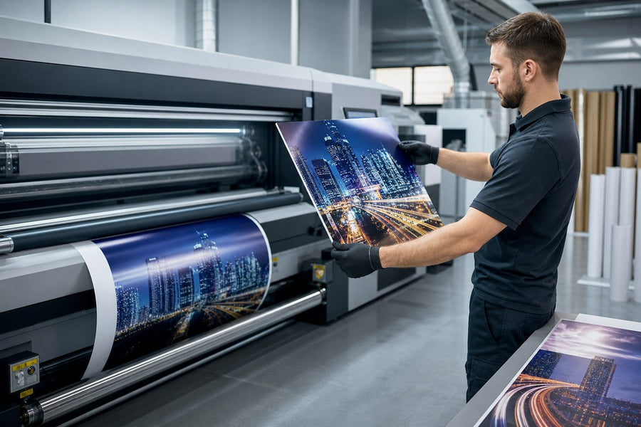 Roll-to-roll production workflow for crisp commercial wall and sign graphics